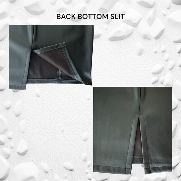 RICKIS Black Pencil Skirt in Faux Leather NWT - Picture 6 of 7